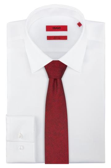 Krawaty HUGO Silk Jacquard Głęboka Różowe Męskie (Pl37358)